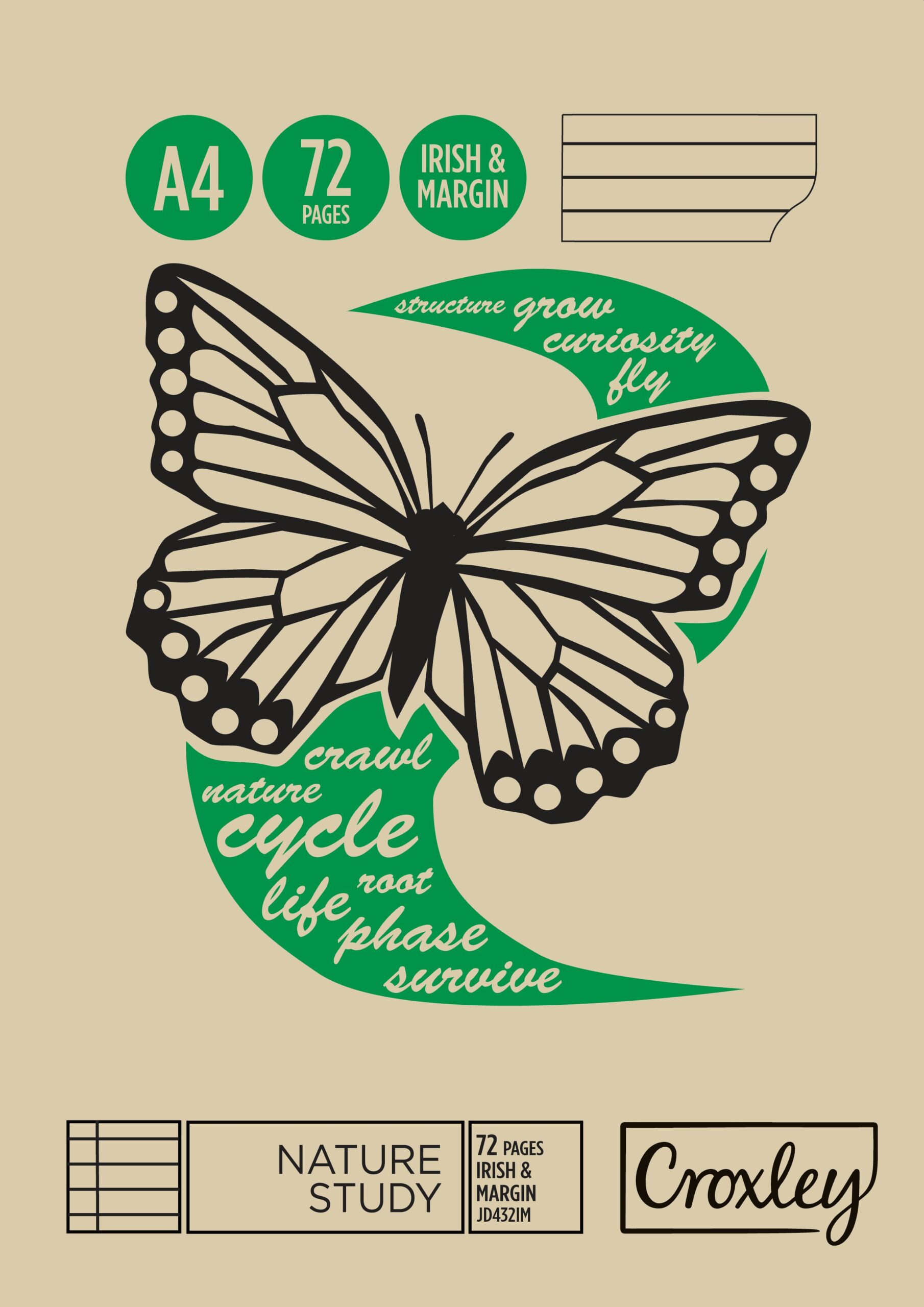 CROXLEY JD432 A4 72Page Irish & Margin Nature Study