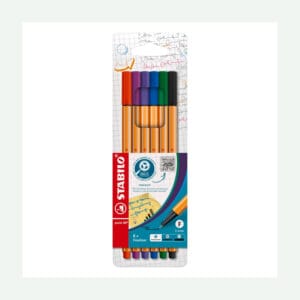 STABILO Point 88 Fineliners Assorted Wallet 6's