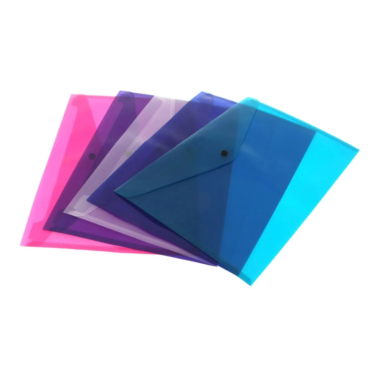 Carry Folders - Assorted A4 PVC with Stud / Button
