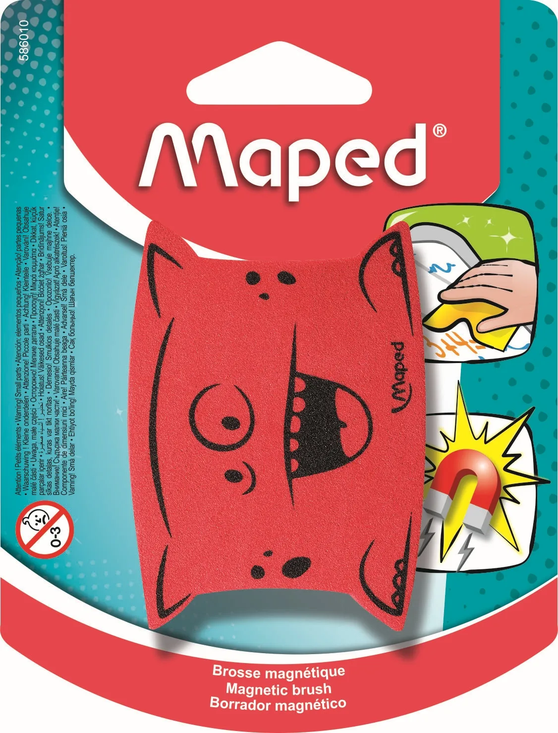 MAPED Black & Whiteboard Eraser Magnetic