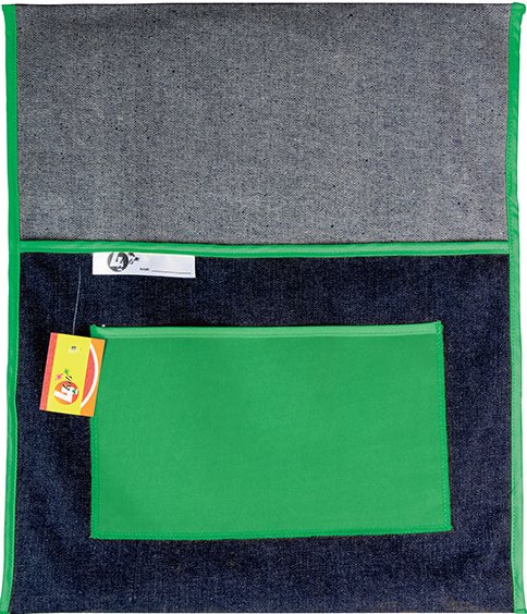 TREFOIL-Denim-Chair-Bag-380mm-Green-484x564