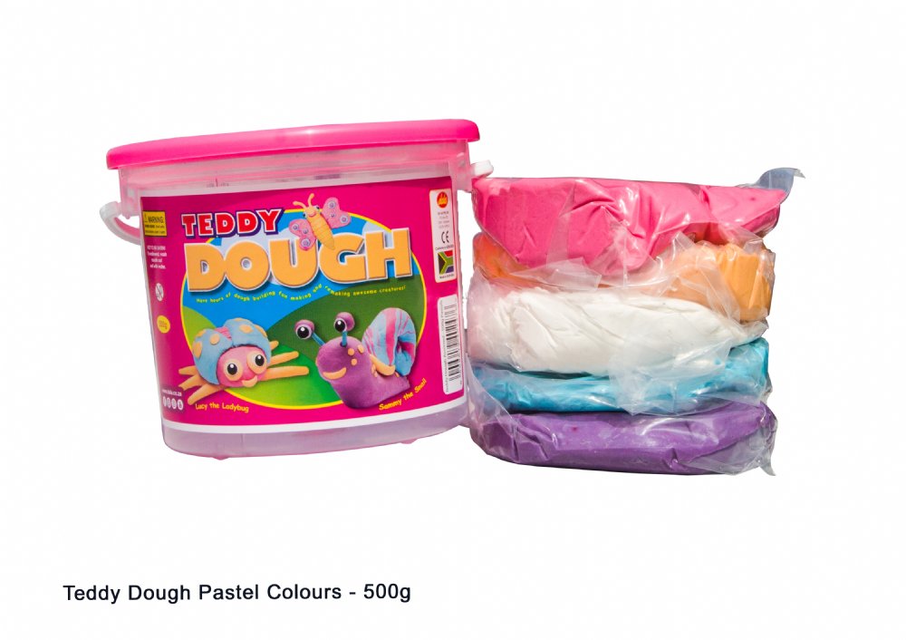 Teddy Play Dough Buckets Arena Stationery Supplies
