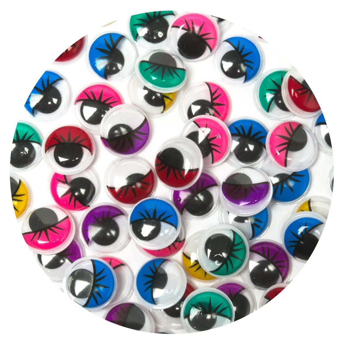 GOOGLY EYES - Coloured Google Eyes with Lashes