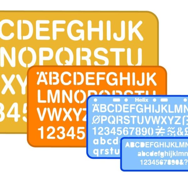 HELIX Stencil Pack (5, 10, 20, 30mm Lettering)