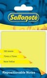 SELLO-NOTE 75x75mm Single Colours (100 Sheets)