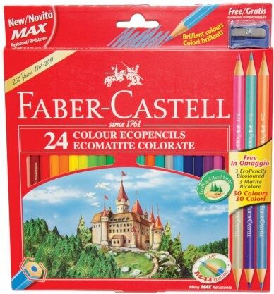 FABER CASTEL Colour Pencil ECO HEXAGONAL 24