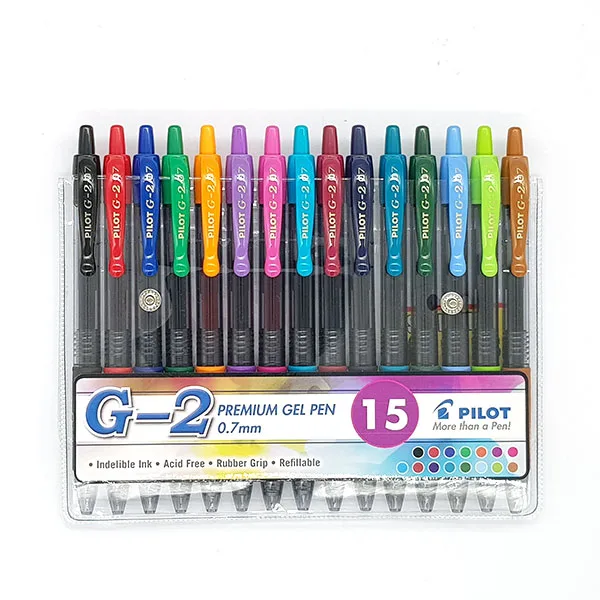 Pilot G-2 Gel Retractable Pen - Wallet 15's