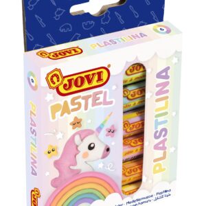 JOVI Plastilina Modelling Clay Pastel 6 x 15g Assorted Pastel Colours