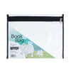 MEECO PVC Clear Zip Book Bags - Black