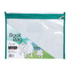 MEECO PVC Clear Zip Book Bags - Green