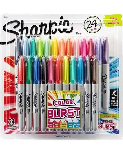 Sharpie Fine Permanent Markers - Assorted 24's - Arena Stationery
