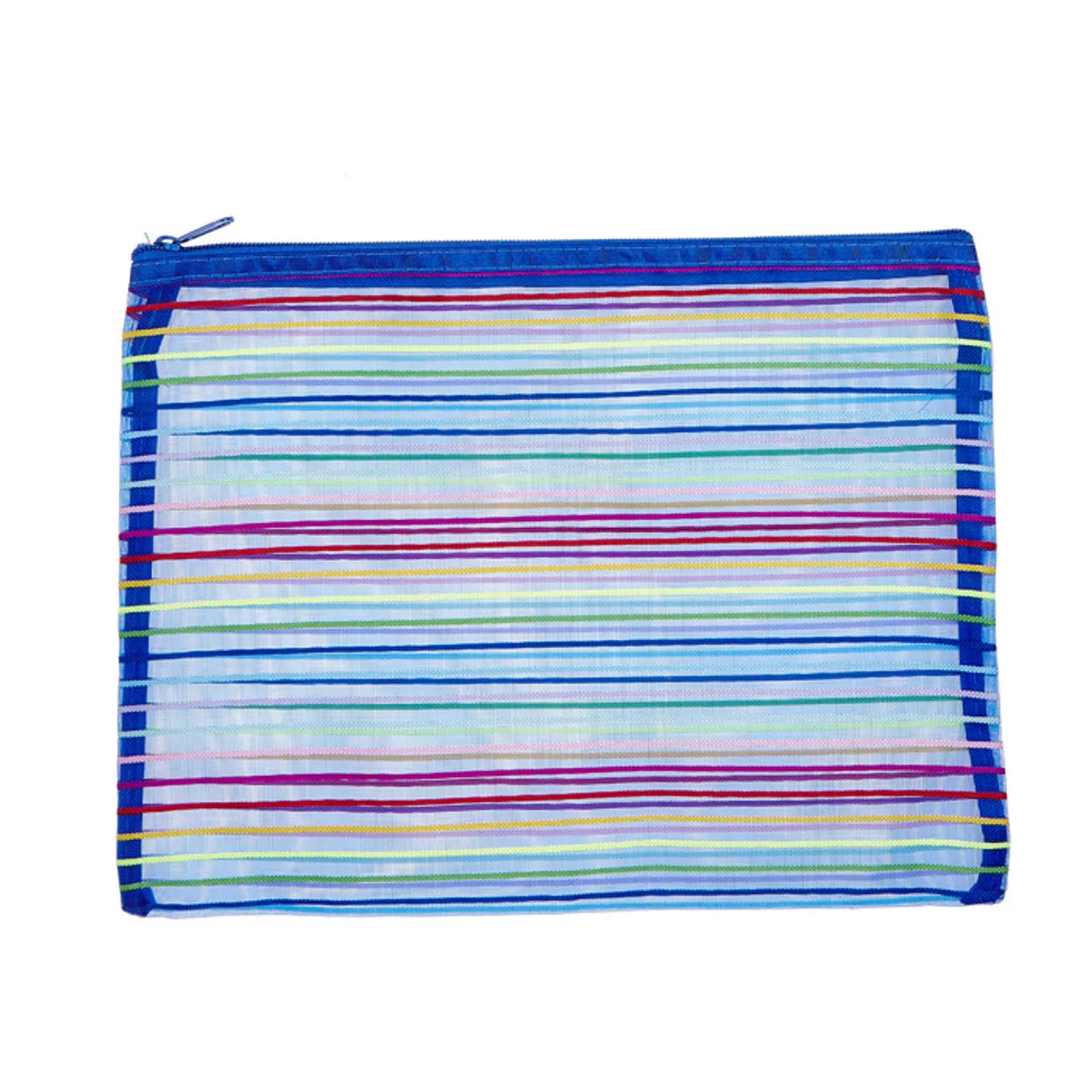 MEECO Mesh Bag A4 Coloured Stripes