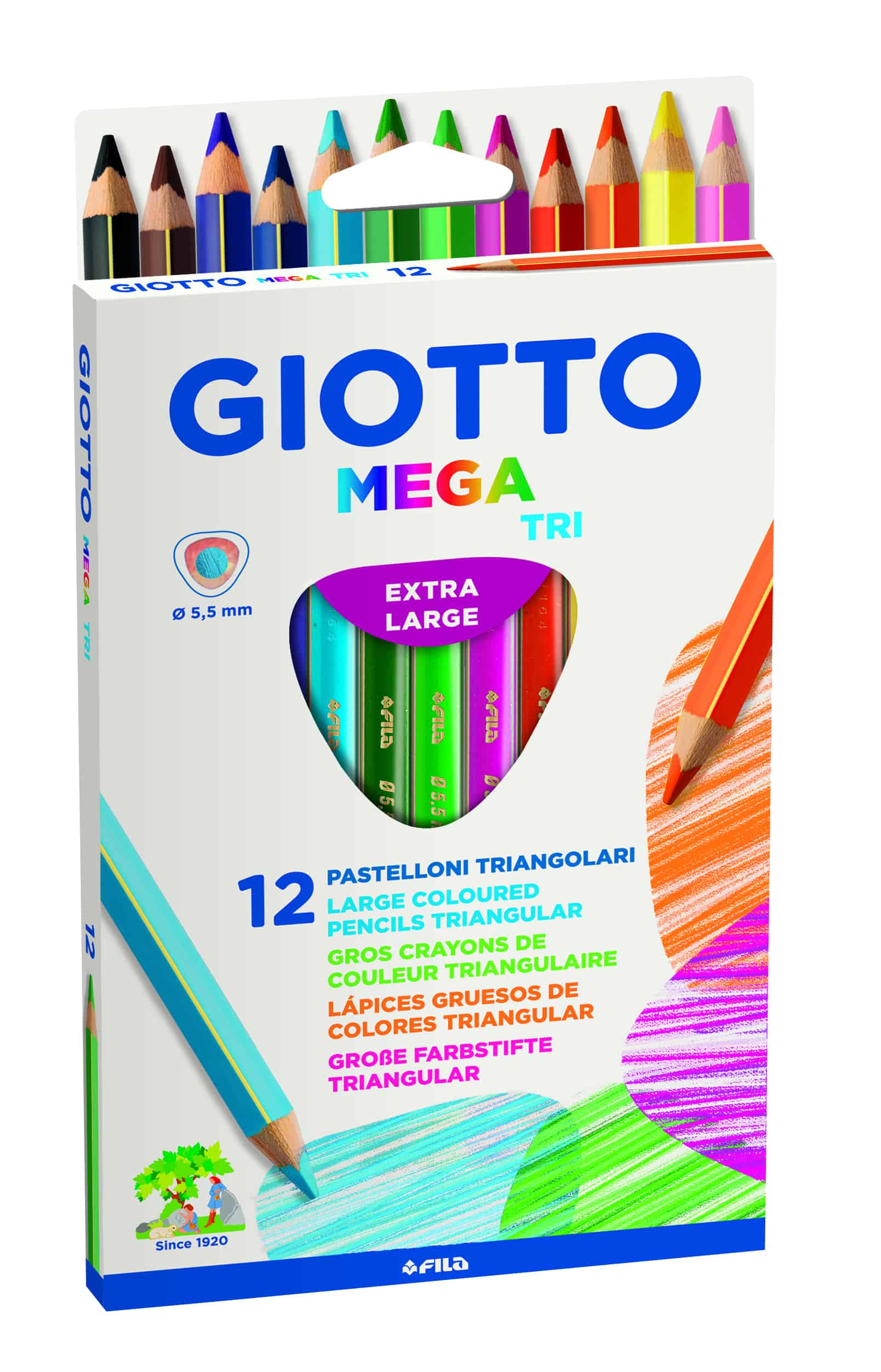 GIOTTO Colouring Pencils - Mega Triangular