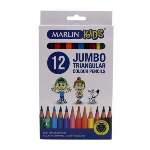 MARLIN Jumbo Colouring Pencils (Tri-Grip)