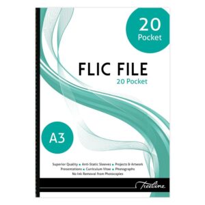 Treeline A3 20 Pocket Flic Display Files (Flip Files)